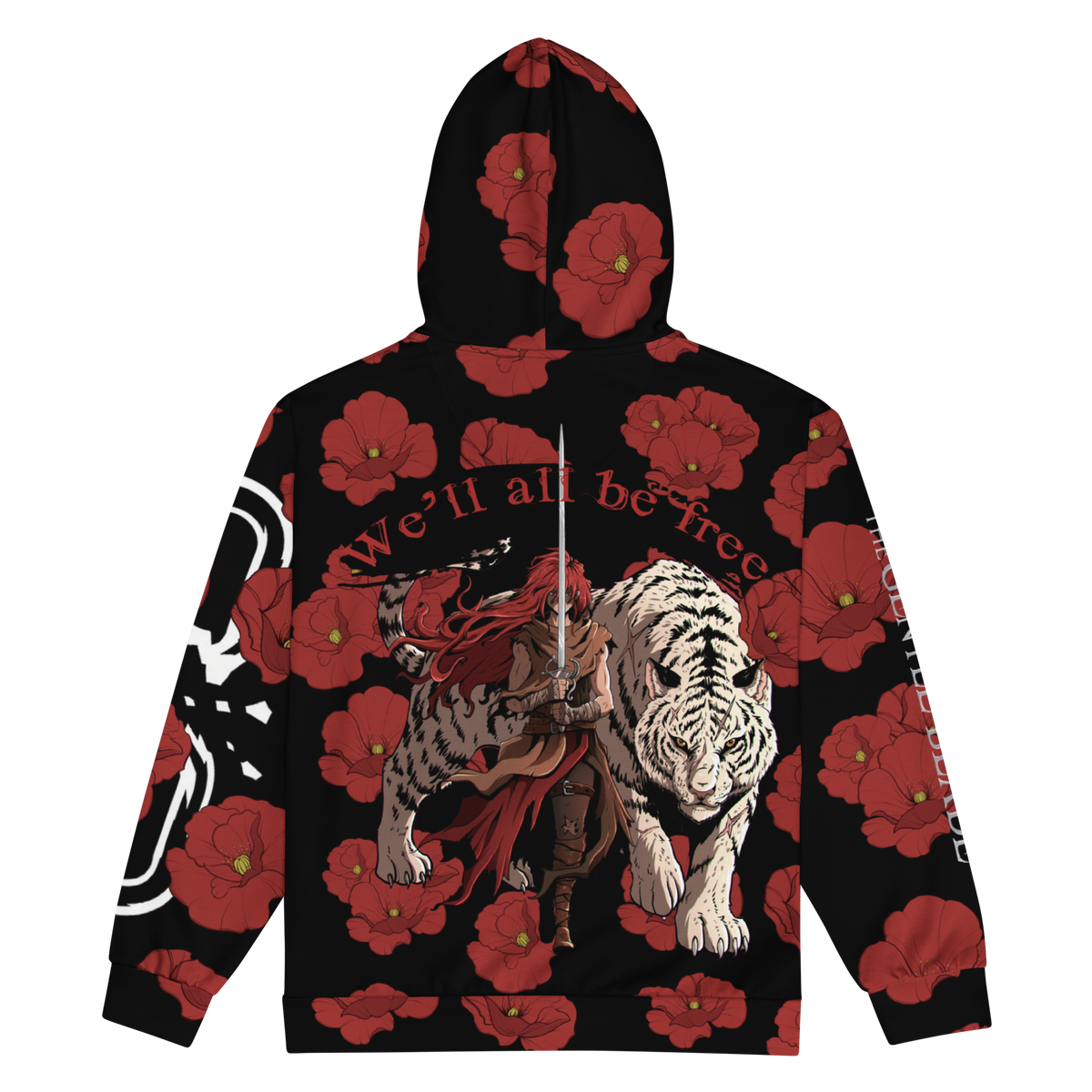 Premium "We'll all be free" All-Over Print Zip Hoodie