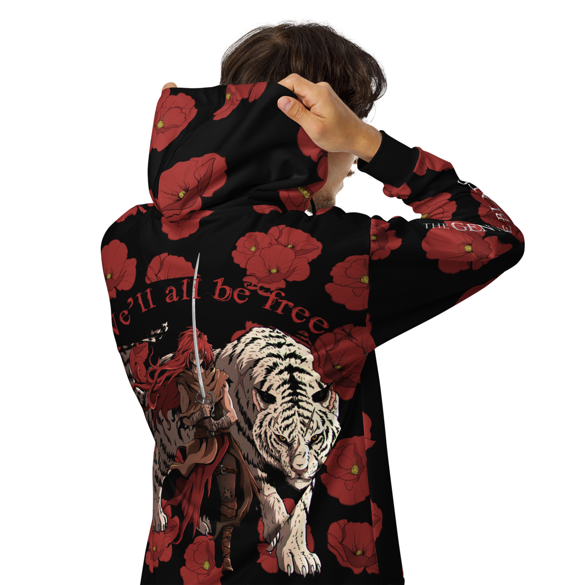 Premium "We'll all be free" All-Over Print Zip Hoodie