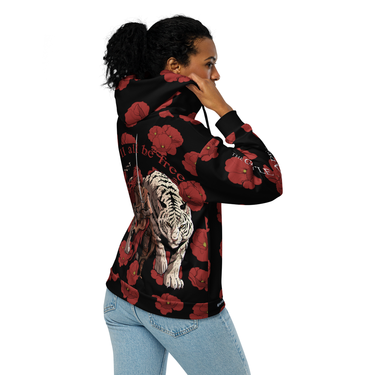 Premium "We'll all be free" All-Over Print Zip Hoodie