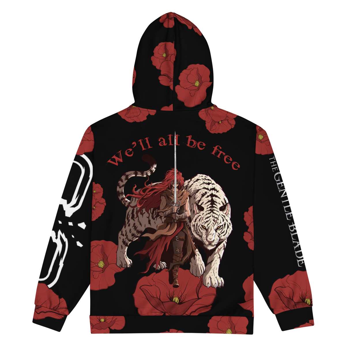 Premium "We'll all be free" All-Over Print Zip Hoodie