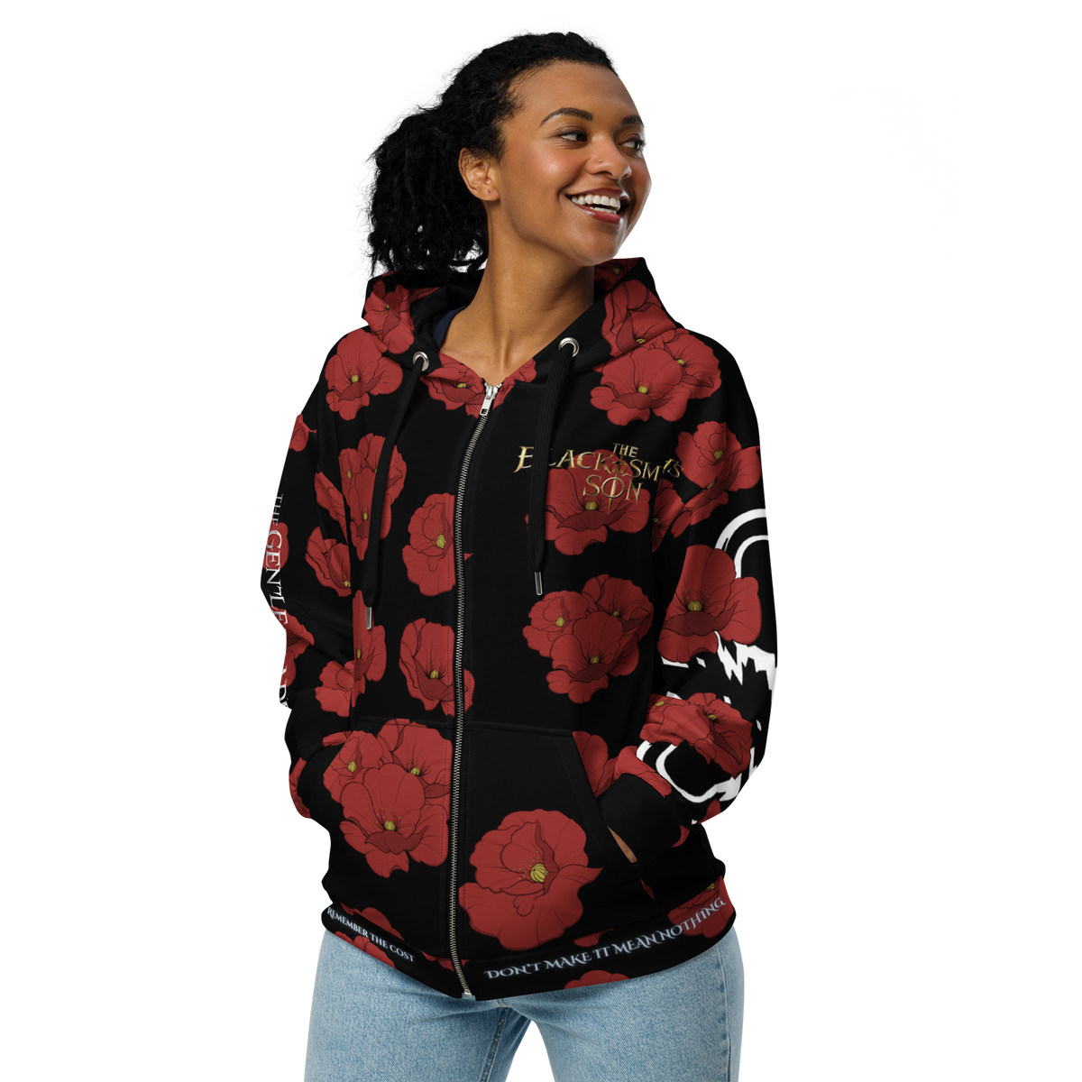 Premium "We'll all be free" All-Over Print Zip Hoodie