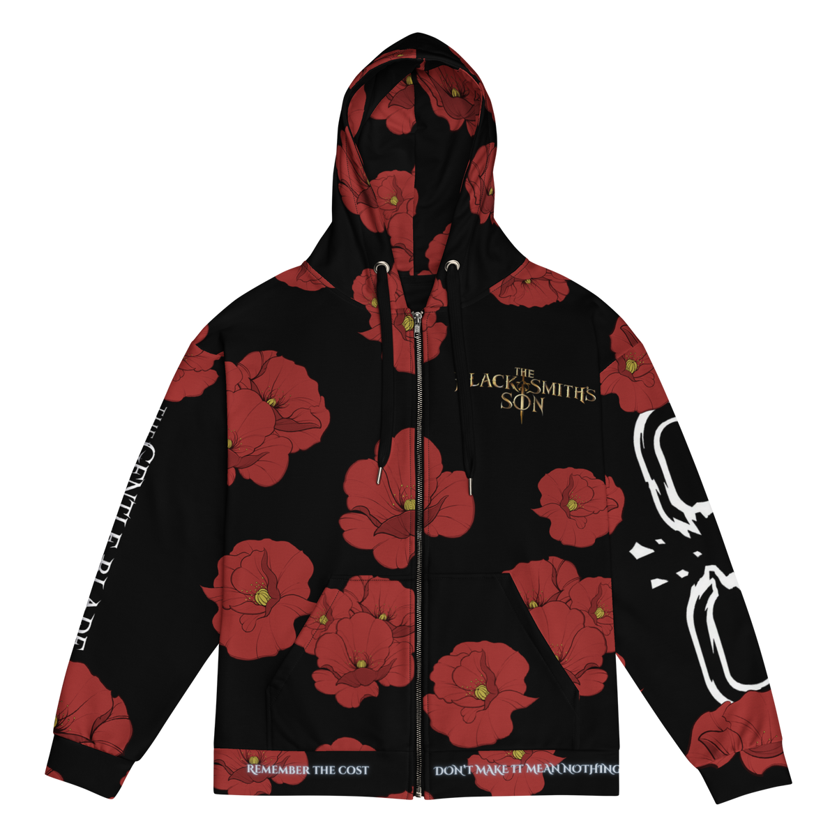 Premium "We'll all be free" All-Over Print Zip Hoodie